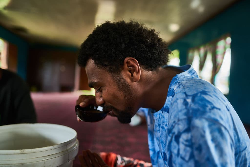 Traditional Pacific Island kava ceremony