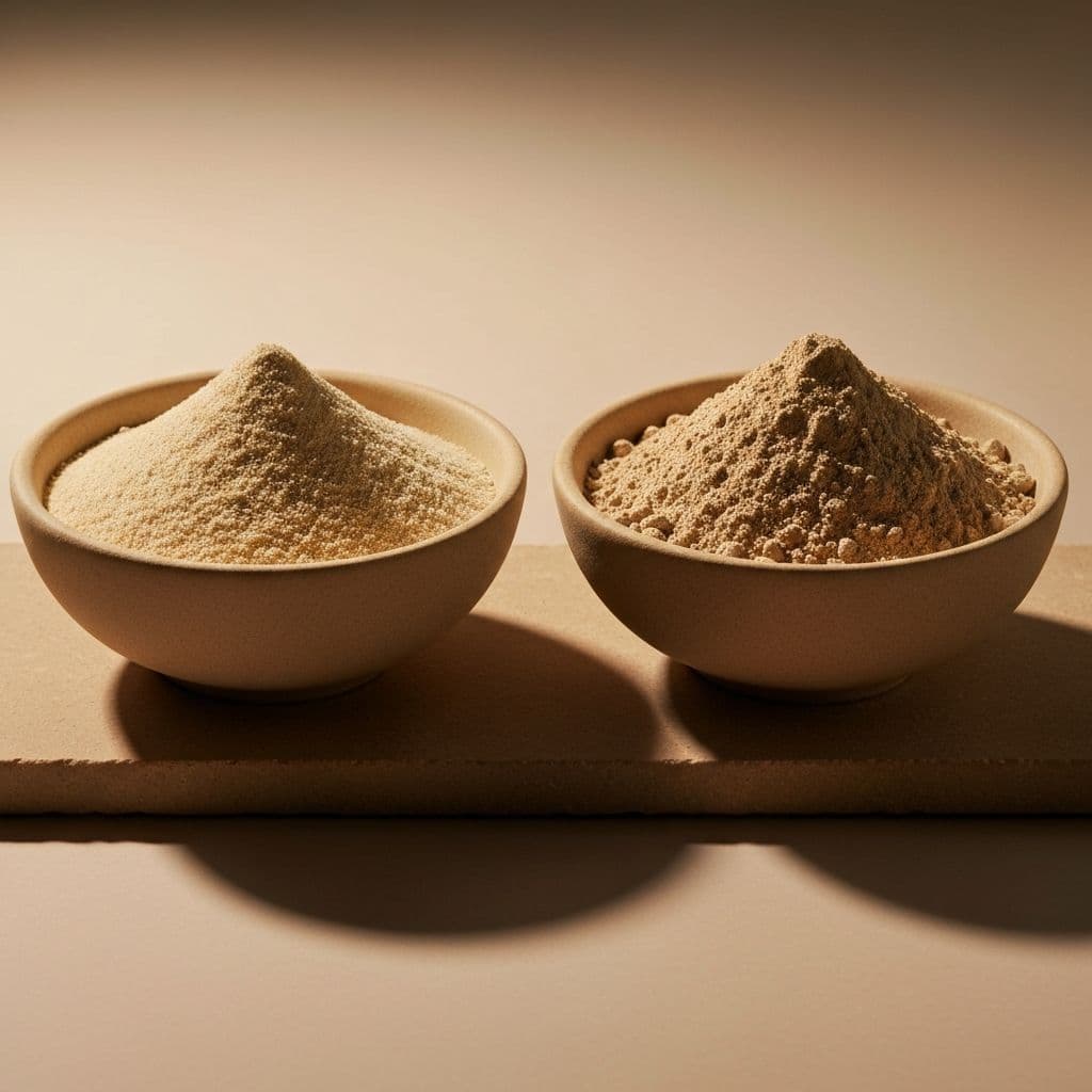 Instant and traditional kava side by side