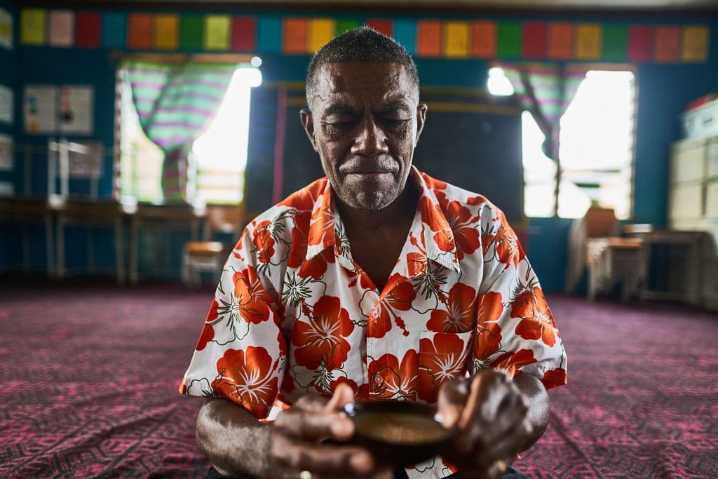Sharing kava in a social setting
