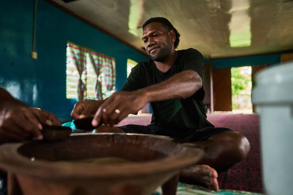 Preparing kava traditionally