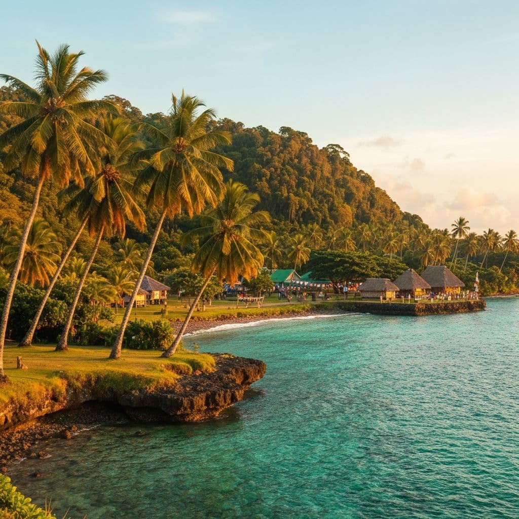 Pacific Island coastline